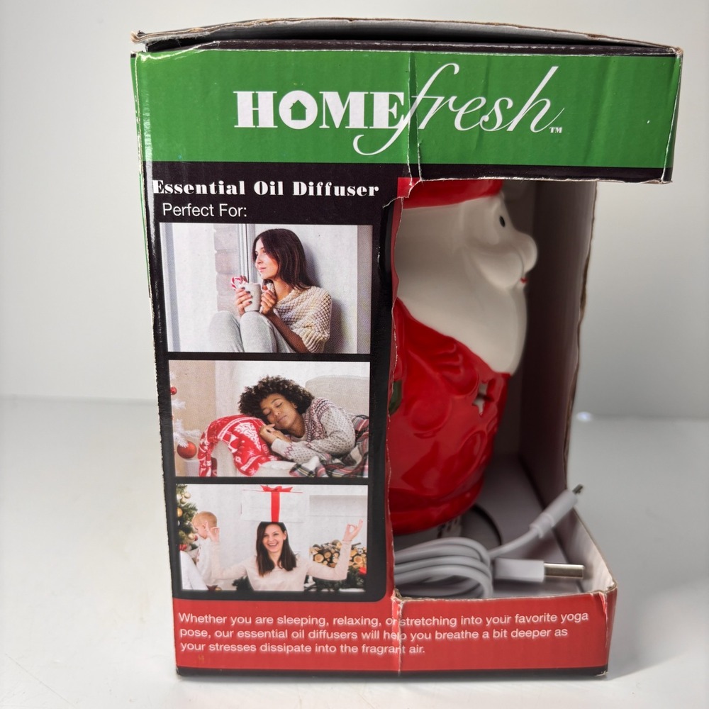 Home Fresh Essential Oil Lighted Holiday Diffuser Santa - Tested - Picture 4 of 7